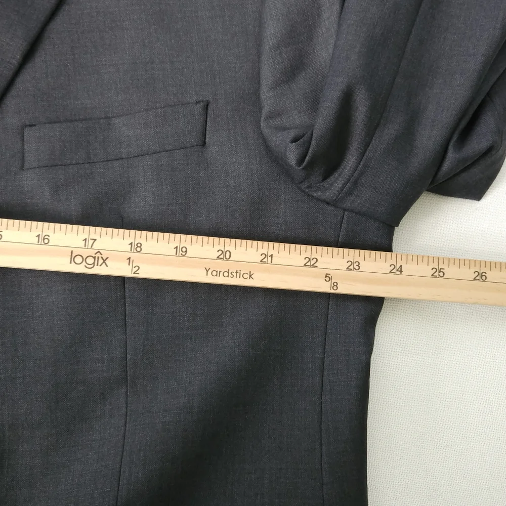 Lauren Ralph Lauren Mens 46R Charcoal Gray Wool Blazer Old Money‎ Aesthetic